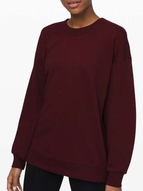 Lululemon perfectly oversized crew size 6 garnet